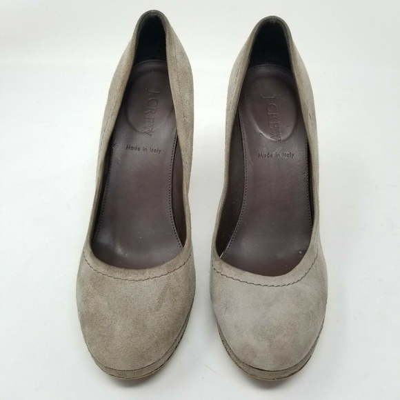 J. Crew Suede Leather Wedge Heels Italy - Picture 4 of 13